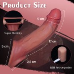 SuperLove BigD Vibrating Realistic Penis Sleeve with Remote SuperLove BigD Vibrating Realistic Penis Sleeve with Remote