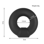 SuperLove Premium Thick Silicone Erection Cock Ring Black
