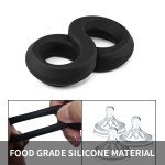 SuperLove Dual Premium Thick Silicone Erection Cock Ring Black SuperLove Dual Premium Thick Silicone Erection Cock Ring Black