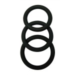 SuperLove Cock Ring Set Black 3 Pack