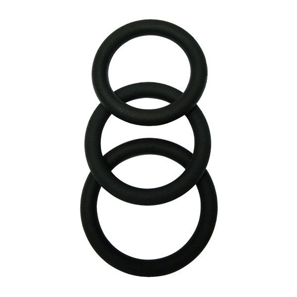SuperLove Cock Ring Set Black 3 Pack