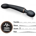 SuperLove Double Pleasure Wand Vibrator Black SuperLove Double Pleasure Wand Vibrator Black