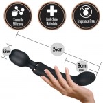 SuperLove Double Pleasure Wand Vibrator Black SuperLove Double Pleasure Wand Vibrator Black