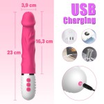 SuperLove Realistic Heating Soft Vibrator Pink SuperLove Realistic Heating Soft Vibrator Pink