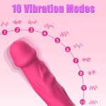 SuperLove Realistic Heating Soft Vibrator Pink SuperLove Realistic Heating Soft Vibrator Pink