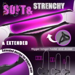 SuperLove Sensual Prostate Massager with Double Cock Ring & Remote Control Black SuperLove Sensual Prostate Massager with Double Cock Ring & Remote Control Black