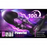 SuperLove Sensual Prostate Massager with Double Cock Ring & Remote Control Black SuperLove Sensual Prostate Massager with Double Cock Ring & Remote Control Black