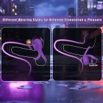 SuperLove Vibrating Cock Ring with Rose Clitoral Stimulator Purple