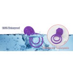 SuperLove Vibrating Cock Ring with Rose Clitoral Stimulator Purple