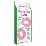 Toyjoy Furry Fun Cuffs - Plyšové kovové putá - Ružová