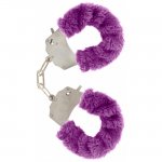 Toyjoy Furry Fun Cuffs - Plyšové kovové putá - Fialové Toyjoy Furry Fun Cuffs - Plyšové kovové putá - Fialové