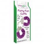 Toyjoy Furry Fun Cuffs - Plyšové kovové putá - Fialové Toyjoy Furry Fun Cuffs - Plyšové kovové putá - Fialové