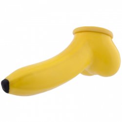 Toylie Latex Penis Sleeve Banana 13cm Yellow