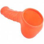 Toylie Latex Penis Sleeve Carlos 15cm Neon Orange