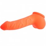 Toylie Latex Penis Sleeve Carlos 15cm Neon Orange