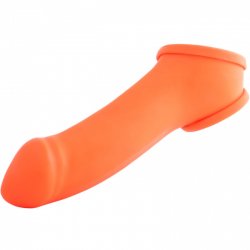 Toylie Latex Penis Sleeve Erik 13cm Neon Orange
