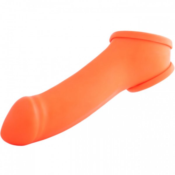 Toylie Latex Penis Sleeve Erik 13cm Neon Orange