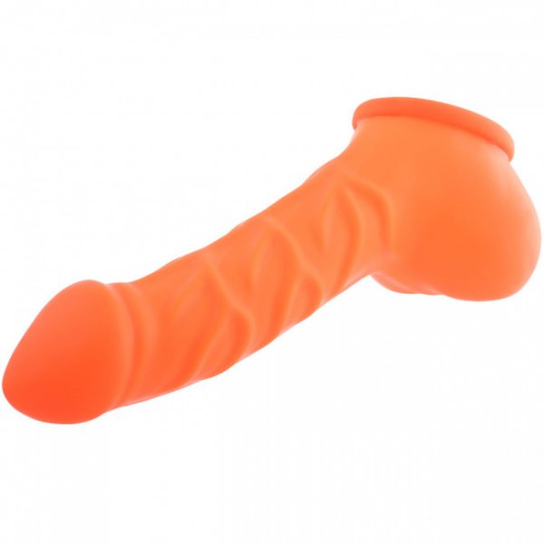 Toylie Latex Penis Sleeve Franz 14cm Neon Orange